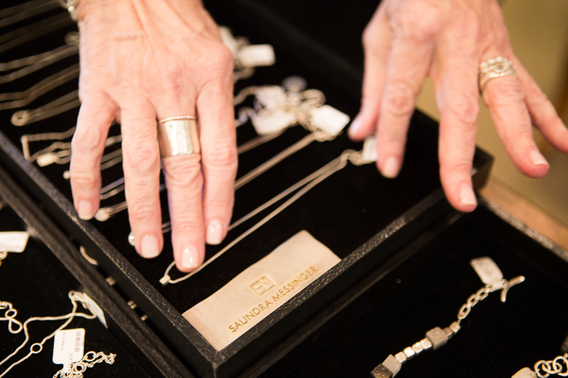 Saundra's signature sterling silver jewelry is scattered with tiny diamonds, and is the kind of jewelry you can wear every day. Saundra's signature sterling silver jewelry is scattered with tiny diamonds, and is the kind of jewelry you can wear every day.