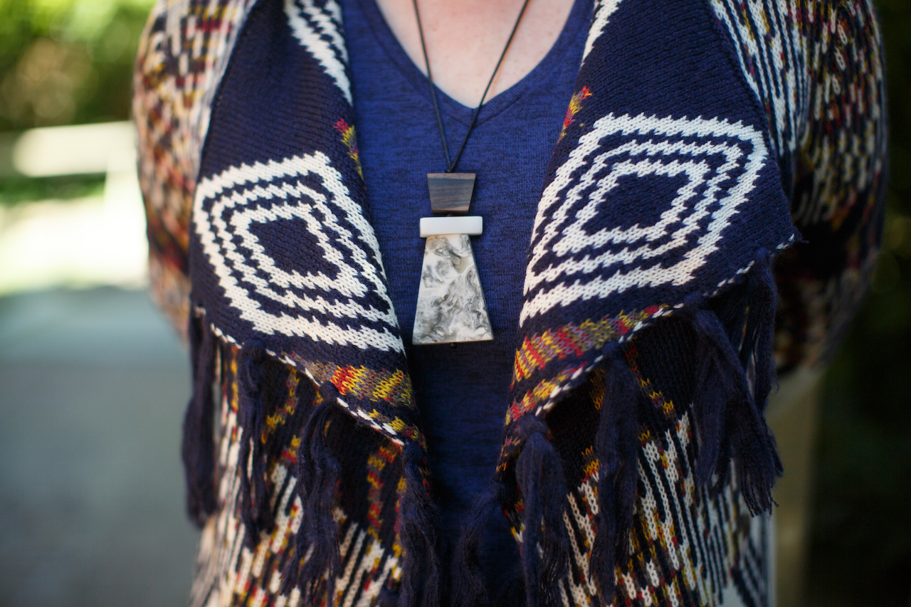 Details! Fringed Jodifl Nan cardigan, $45; Lumiere Clara top $38 and Sylca necklace, $38 from The Attic. Details! Fringed Jodifl Nan cardigan, $45; Lumiere Clara top $38 and Sylca necklace, $38 from The Attic.