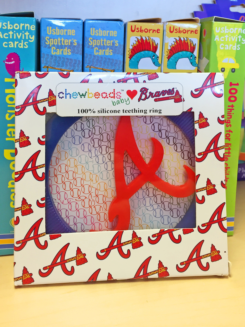 This is also good if you're at a nail-biting game and don't want to ruin your manicure! styleblueprint atlanta september 2016 finds Braves teething ring