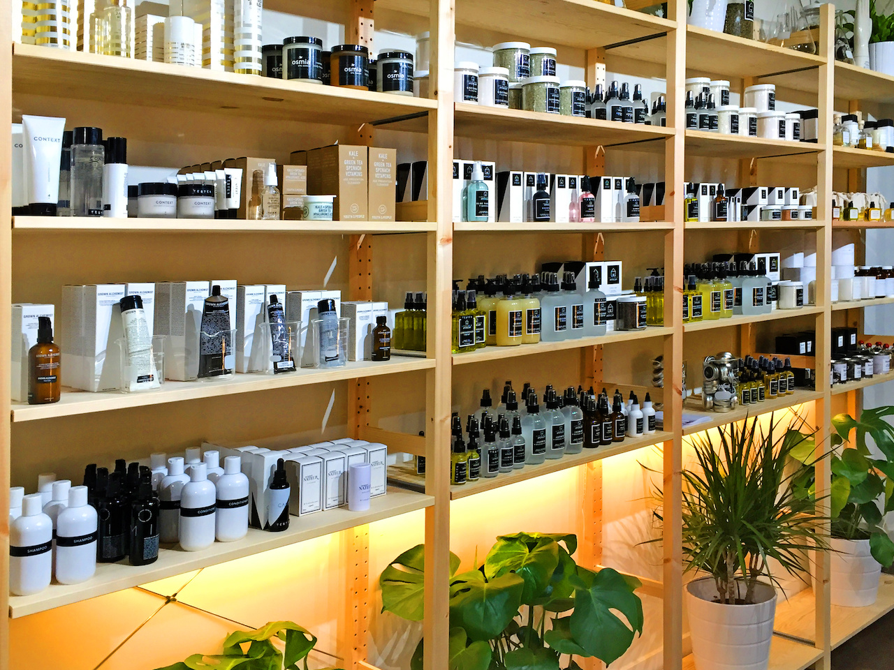 It's hard not to try all the wonderful samples in the store. Little Barn Apothecary products