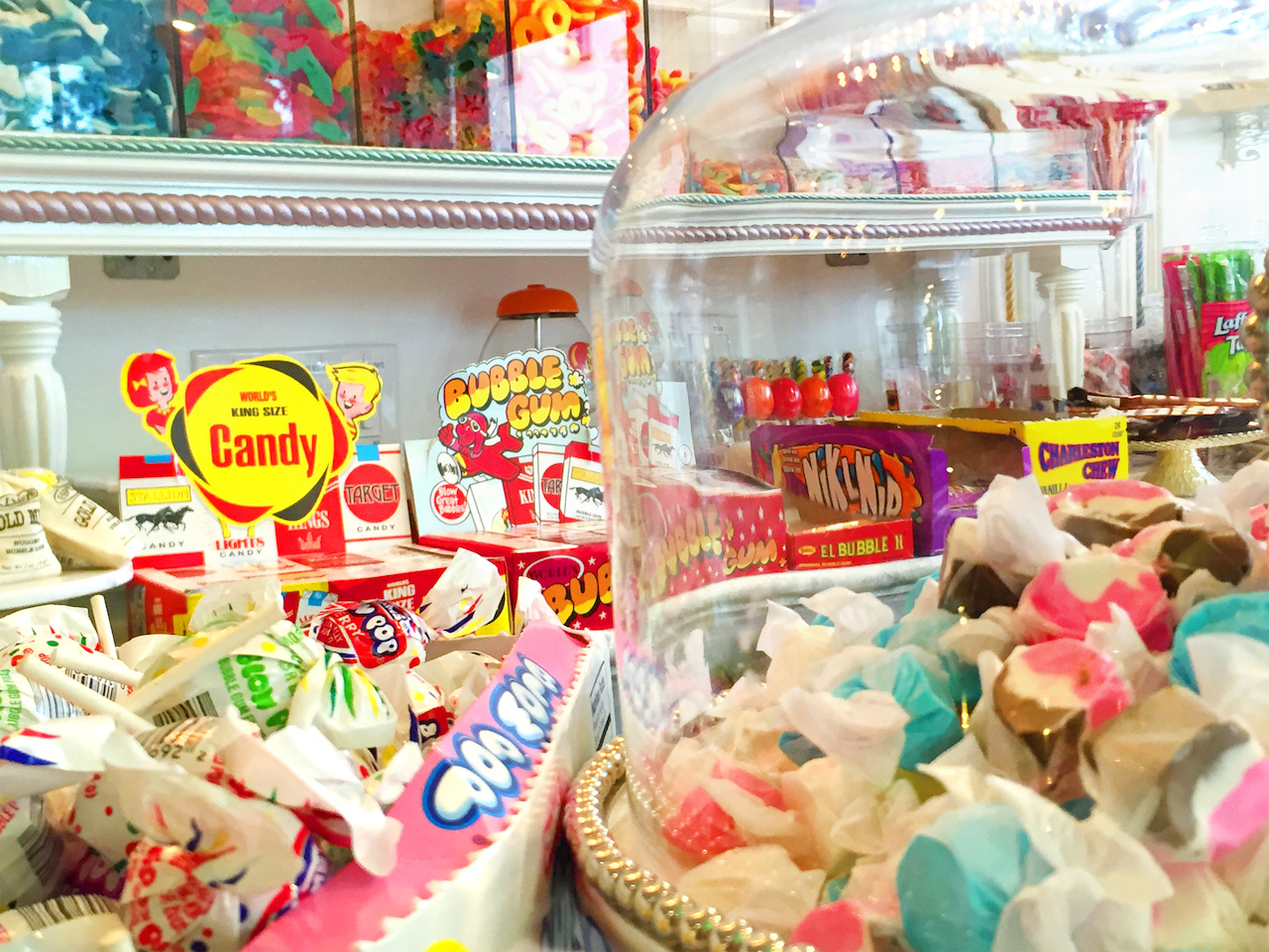 When we visited, the candy counter at Rockwell's was just getting stocked. When we visited, the candy counter at Rockwell's was just getting stocked.