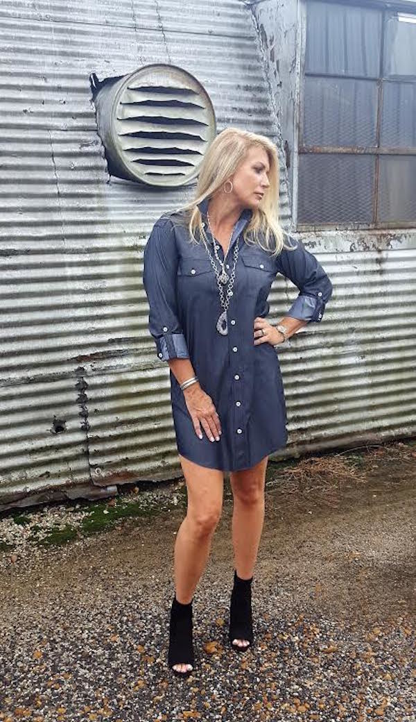 Oh blessed denim! Add a leather jacket and patterned tights as the temperatures drop. Oh blessed denim! Add a leather jacket and patterned tights as the temperatures drop.