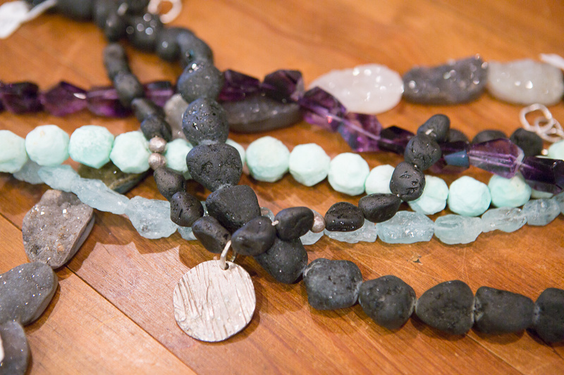 For her trunk show at Kittie Kyle, Saundra is incorporating a custom aspect, working with customers to pair colored gemstones with silver. "I love the interaction with the customers because they always show me something I hadn't thought of," says Saundra. For her trunk show at Kittie Kyle, Saundra is incorporating a custom aspect, working with customers to pair colored gemstones with silver. "I love the interaction with the customers because they always show me something I hadn't thought of," says Saundra.