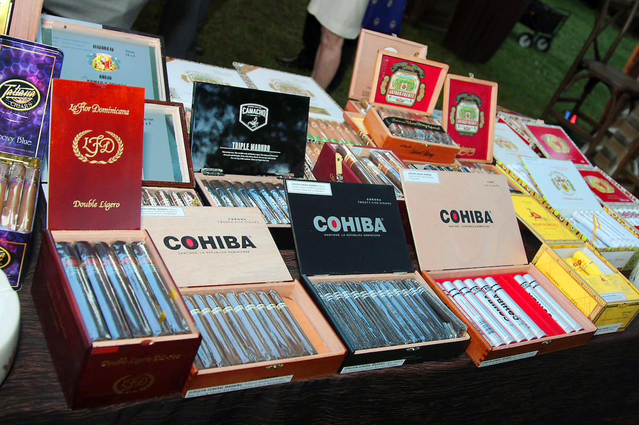 Guests had their choice of fine cigars at the cigar bar in the man cave. Guests had their choice of fine cigars at the cigar bar in the man cave.