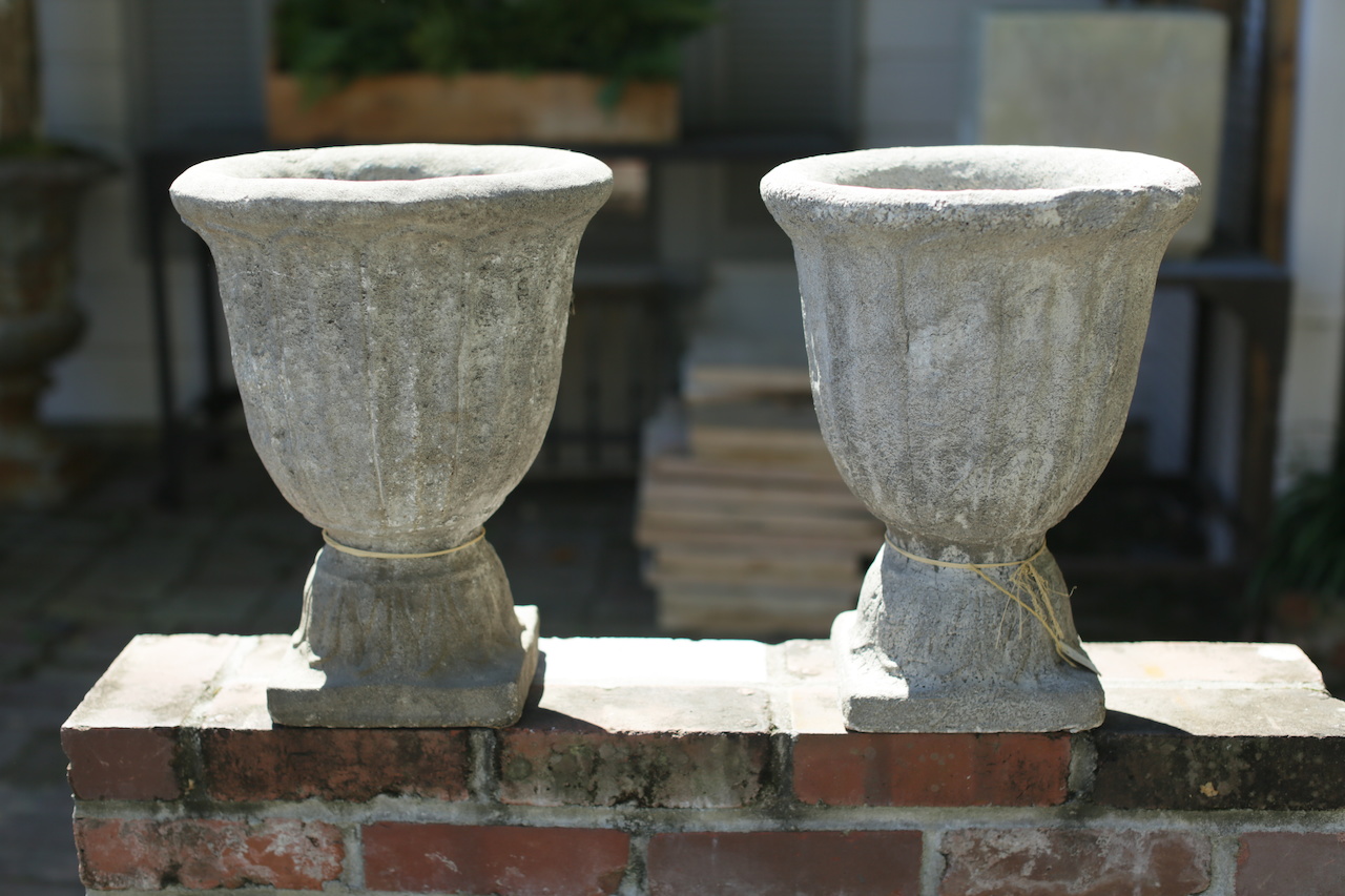 Concrete planters, $109.95 each from Le Fleur Concrete planters, $109.95 each from Le Fleur