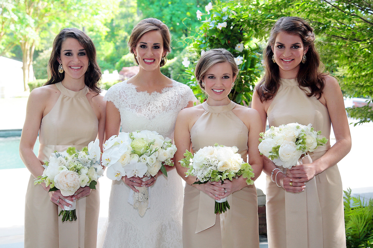 Bryson had three bridesmaids — her two sisters, Rebecca and Miles Schaeffer, and her sister-in-law, Kristen Kennedy. The bridesmaids as well as some of Bryson’s close friends and family joined in getting ready for the big day. Bryson had three bridesmaids — her two sisters, Rebecca and Miles Schaeffer, and her sister-in-law, Kristen Kennedy. The bridesmaids as well as some of Bryson’s close friends and family joined in getting ready for the big day.