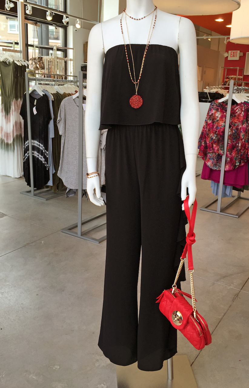 Break up a solid black with pops of color Lila Boutique styleblueprint atlanta