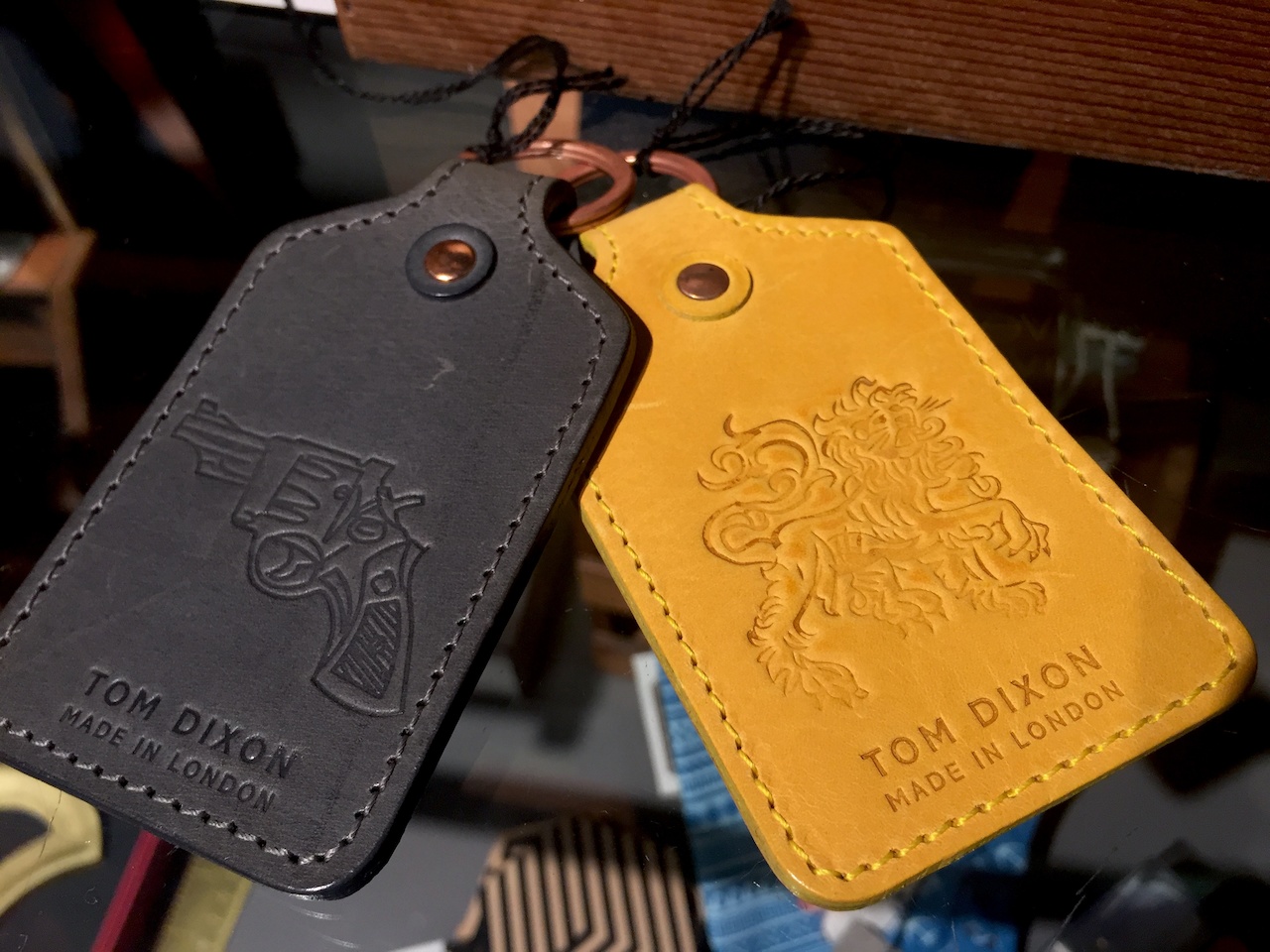 Embossed leather key tags, $18 each from 20Twelve at the Dixon Embossed leather key tags, $18 each from 20Twelve at the Dixon