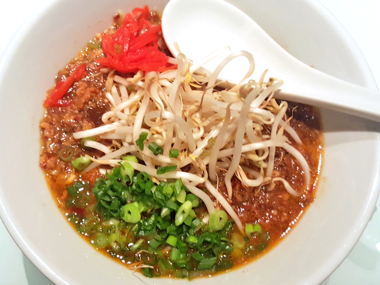 More adventurous diners should opt for the spicy bacon miso ramen, a ruby-hued bowl packed with smoky, thick bacon pieces, charred eggplant and lots of spice. More adventurous diners should opt for the spicy bacon miso ramen, a ruby-hued bowl packed with smoky, thick bacon pieces, charred eggplant and lots of spice.