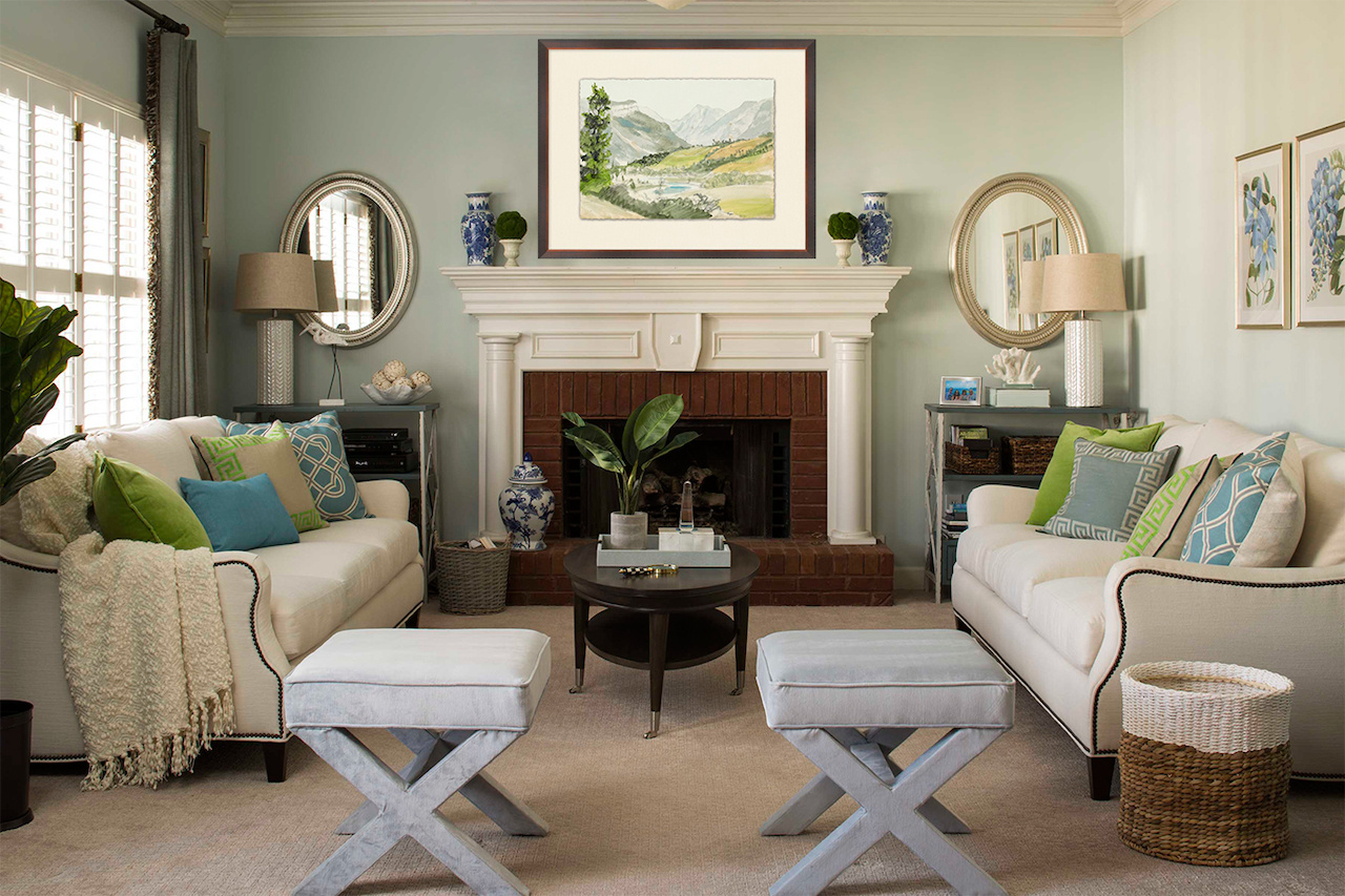 A perfectly symmetrical space. leah atkins design styleblueprint atlanta interior design