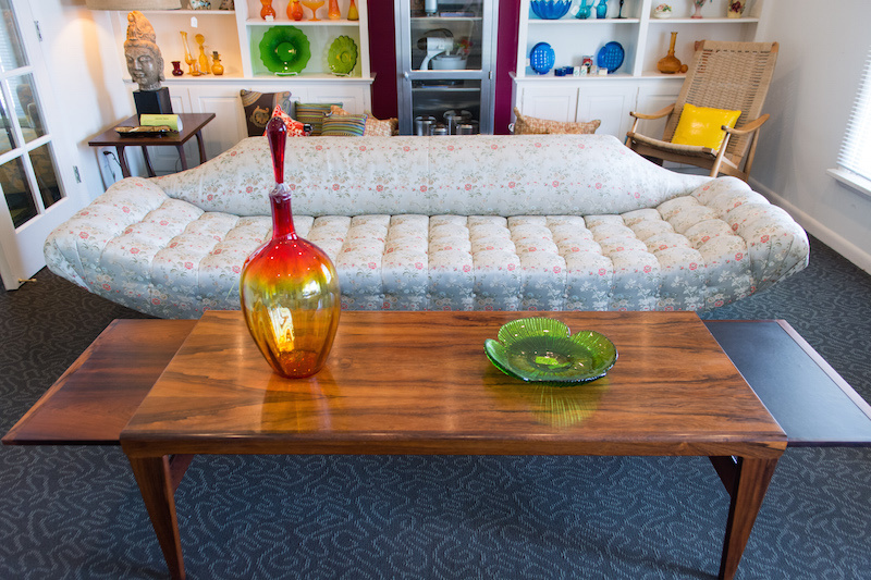 love this black leaf that is waterproof Repurposed Modern: A Mid Century Modern Treasure Chest Right Here in Louisville