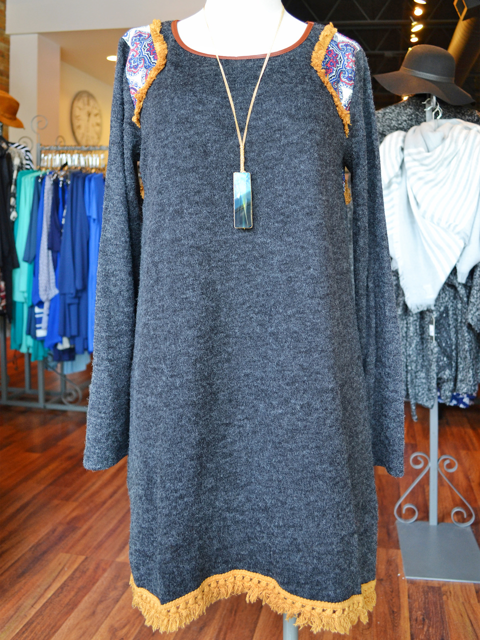 A comfortable, flattering sweater dress What to wear to events in Louisville in October