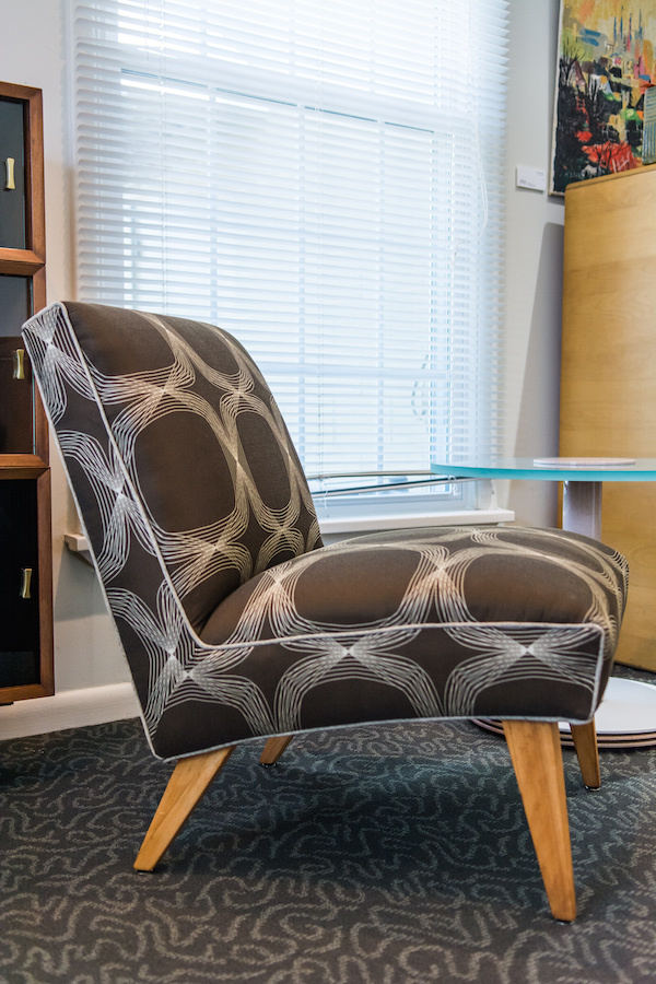 this fabric is vintage as well Repurposed Modern: A Mid Century Modern Treasure Chest Right Here in Louisville