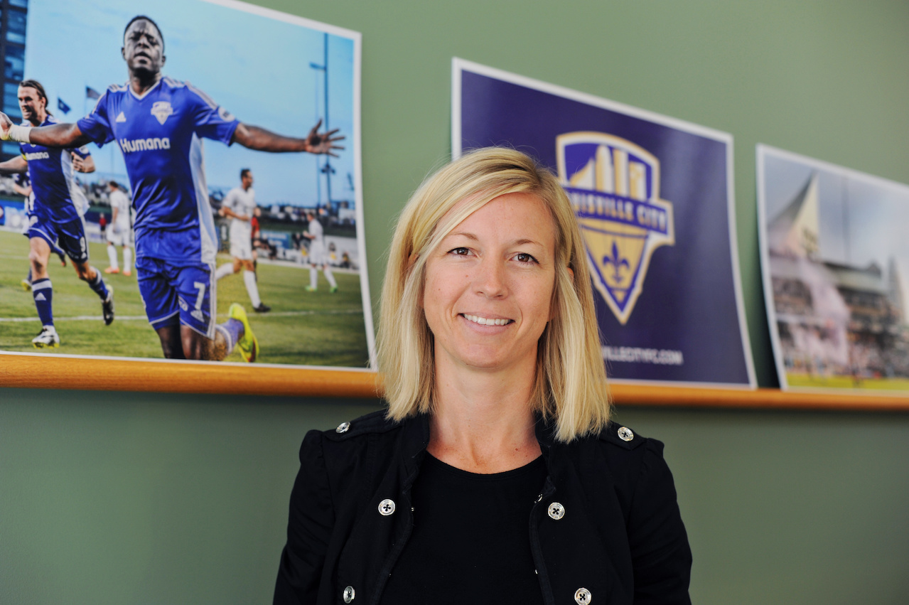 Yes she's a woman. Yes, she's young. So what. Faces of Louisville Amanda Duffy from Louisville City FC