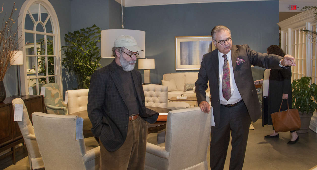 Manufacturer's Representative Tom Perkins of Taylor King explains what's new in the showroom since Michael last visited. Manufacturer's Representative Tom Perkins of Taylor King explains what's new in the showroom since Michael last visited.