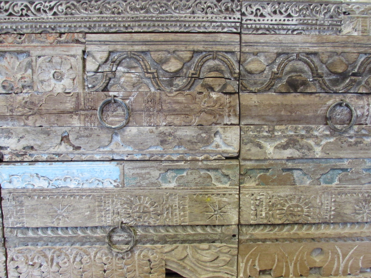 This detail shot highlights the hand-carved patterns inspired by nature in the chest of drawers from Merridian Furniture. This detail shot highlights the hand-carved patterns inspired by nature in the chest of drawers from Merridian Furniture.