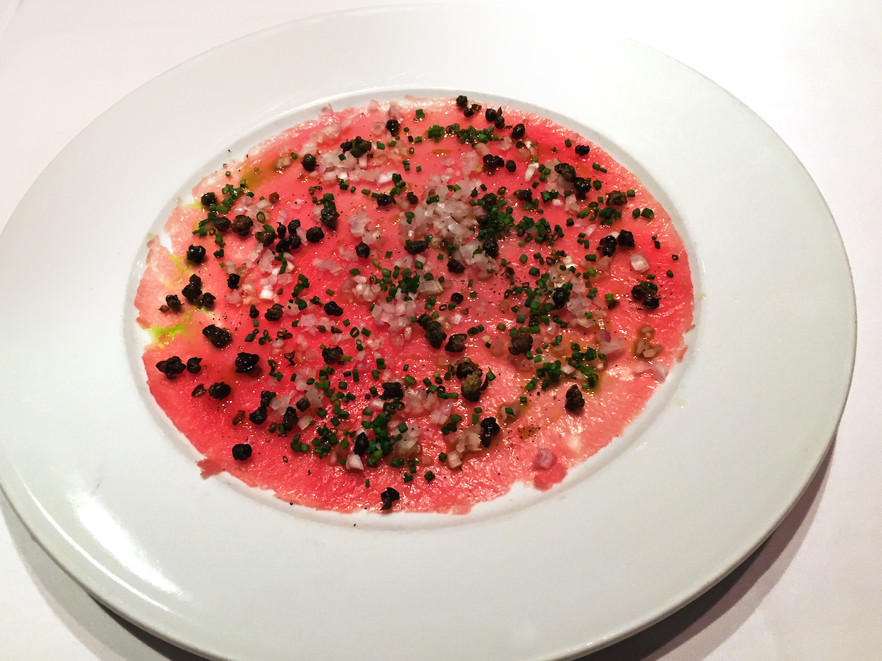 That bright pink hue is not Photoshopped! tuna crudo F&B styleblueprint atlanta