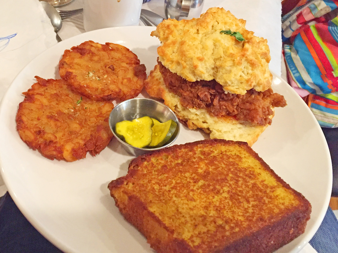The house pickles totally complete the meal! buttermilk kitchen styleblueprint atlanta biscuits