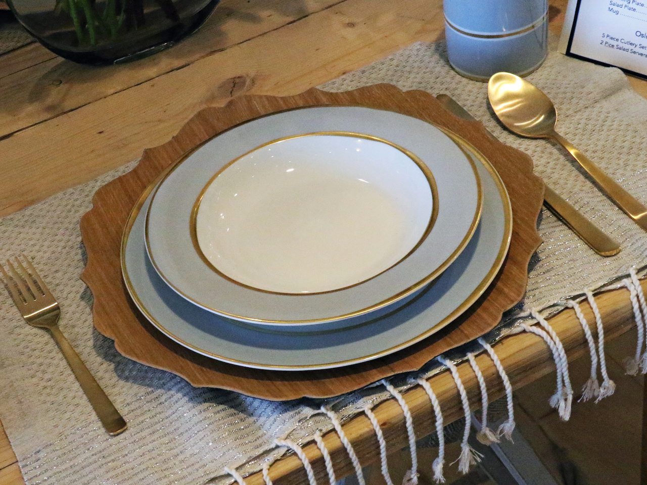 Wooden chargers add a textural element to a beautiful tablescape of any season. Wooden chargers add a textural element to a beautiful tablescape of any season.