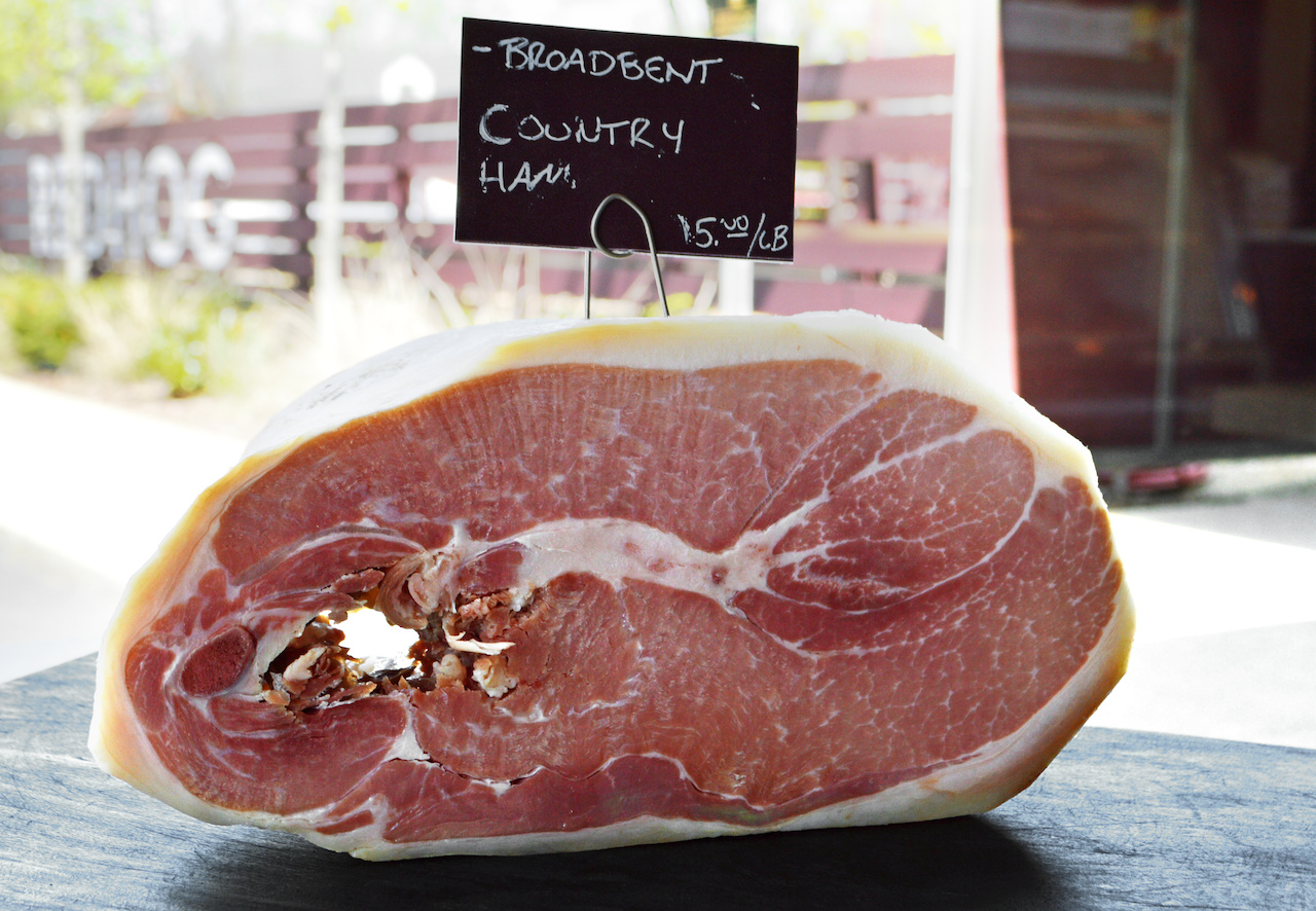 Find locally-raised and cured country ham for your best Derby party feast like what's offered at Red Hog Artisan Butcher Shop. Find locally-raised and cured country ham for your best Derby party feast like what's offered at Red Hog Artisan Butcher Shop.