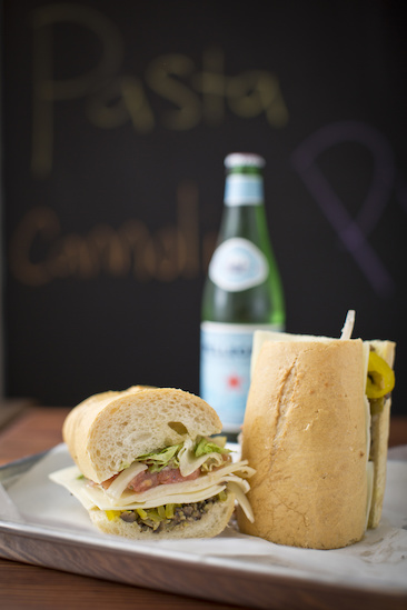For Amy Lawrence and Justin Fox Burks, there's nothing better than an entire veggie sub from Fino's when they want a great, but inexpensive, meal. Image: Justin Fox Burks For Amy Lawrence and Justin Fox Burks, there's nothing better than an entire veggie sub from Fino's when they want a great, but inexpensive, meal. Image: Justin Fox Burks