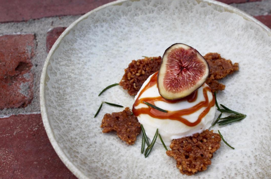 A 'No Menu Monday' posting from the boy wonders at AMIK: Vanilla gelato bombe with fig, honey, walnut and rosemary. Image | @amitaliancooks A 'No Menu Monday' posting from the boy wonders at AMIK: Vanilla gelato bombe with fig, honey, walnut and rosemary. Image | @amitaliancooks