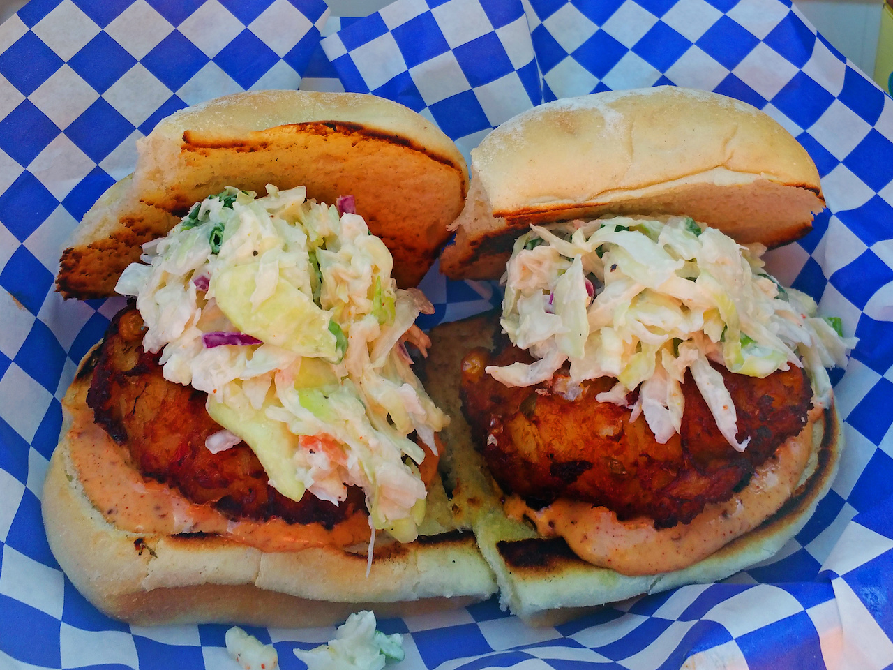 Crab cake sliders from Snapper Grabber's Coastal Kitchen Crab cake sliders from Snapper Grabber's Coastal Kitchen