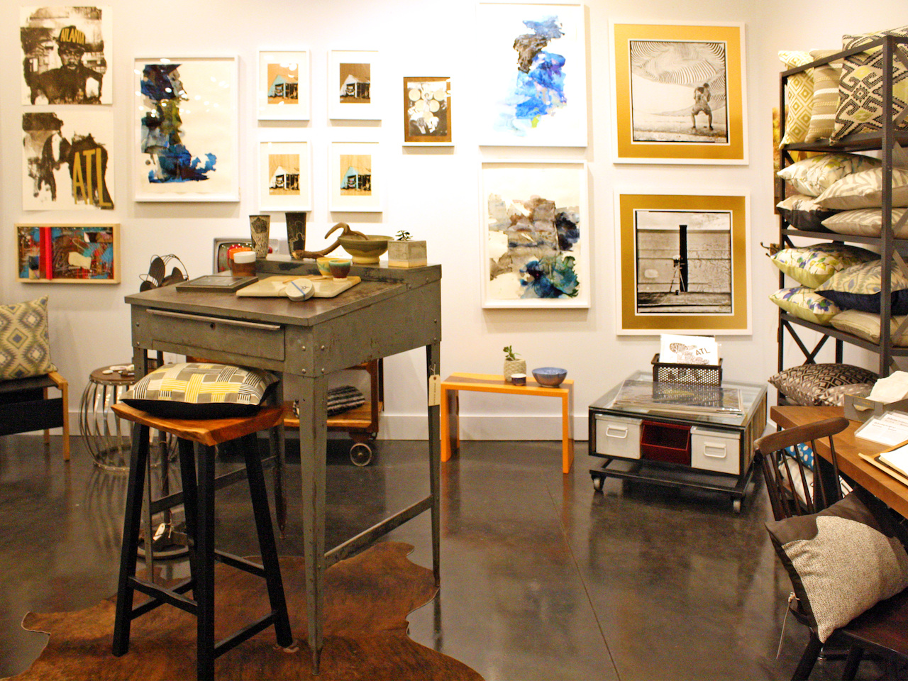 Lots of locally inspired work is available at Made Again. Made Again incubator StyleBlueprint Atlanta
