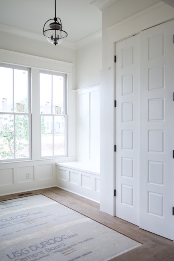 There will be hooks on this paneling for hanging personal items Behind the Scenes: Designing a Homearama house from start to finish