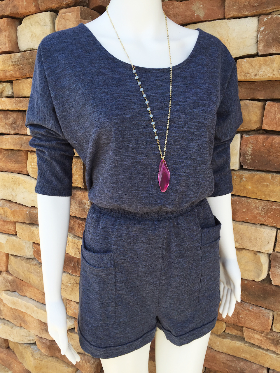 From Rogers Trading Company: pink agate slice pendant necklace, $29.99 From Rogers Trading Company: pink agate slice pendant necklace, $29.99