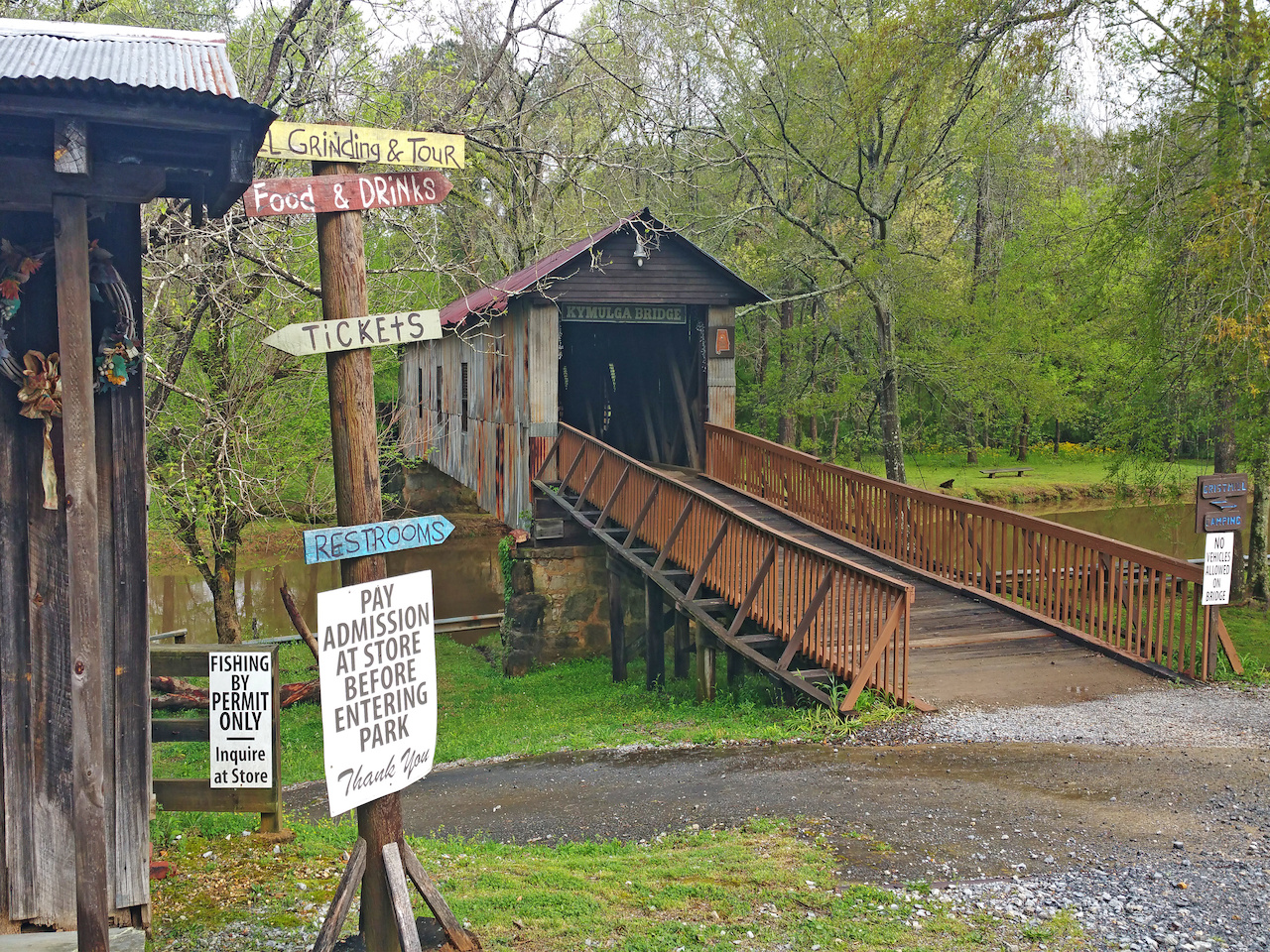 "Horace King won his freedom from slavery because he became a well-known bridge builder in the South," says caretaker Ben Austin of the bridge's maker. "Horace King won his freedom from slavery because he became a well-known bridge builder in the South," says caretaker Ben Austin of the bridge's maker.