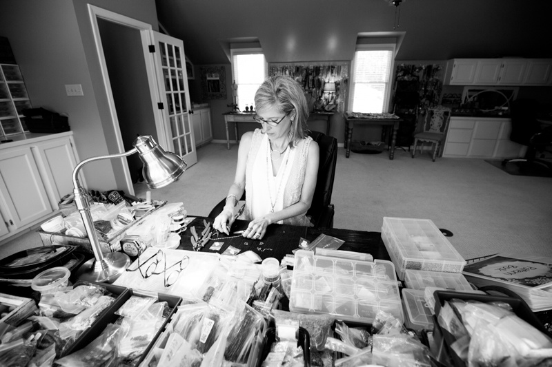 Amy has turned upstairs space in her home into her design studio. Amy has turned upstairs space in her home into her design studio.