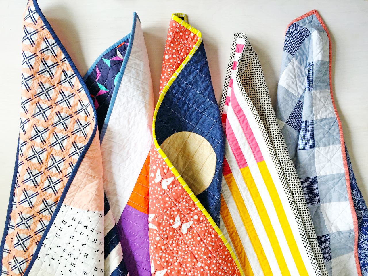 Prim Society’s Modern Mini Quilts allow you to be the designer of a one-of-a-kind baby gift. Mix and match from a variety of fun fabrics. Elyse pairs modern designs with the tactile qualities and textures that people love about traditional quilts and textiles. Prim Society’s Modern Mini Quilts allow you to be the designer of a one-of-a-kind baby gift. Mix and match from a variety of fun fabrics. Elyse pairs modern designs with the tactile qualities and textures that people love about traditional quilts and textiles.