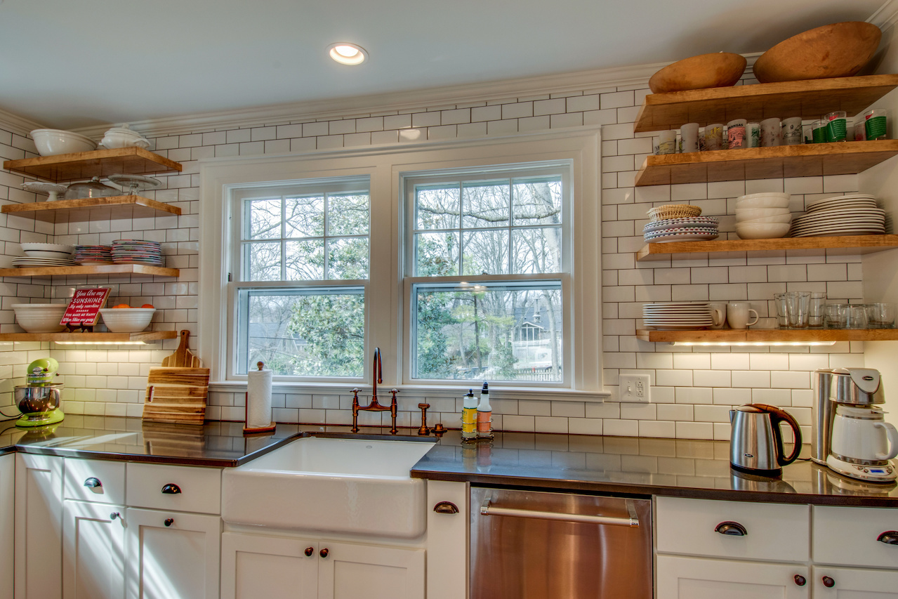 Open shelving at its finest Open shelving at its finest
