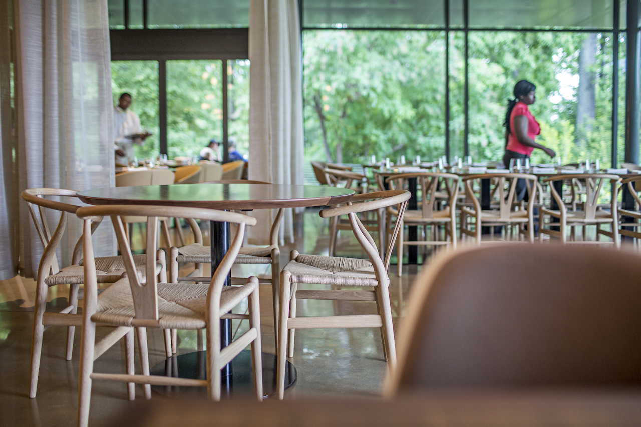 Natural light streams throughout the restaurant. Linton's in the Garden