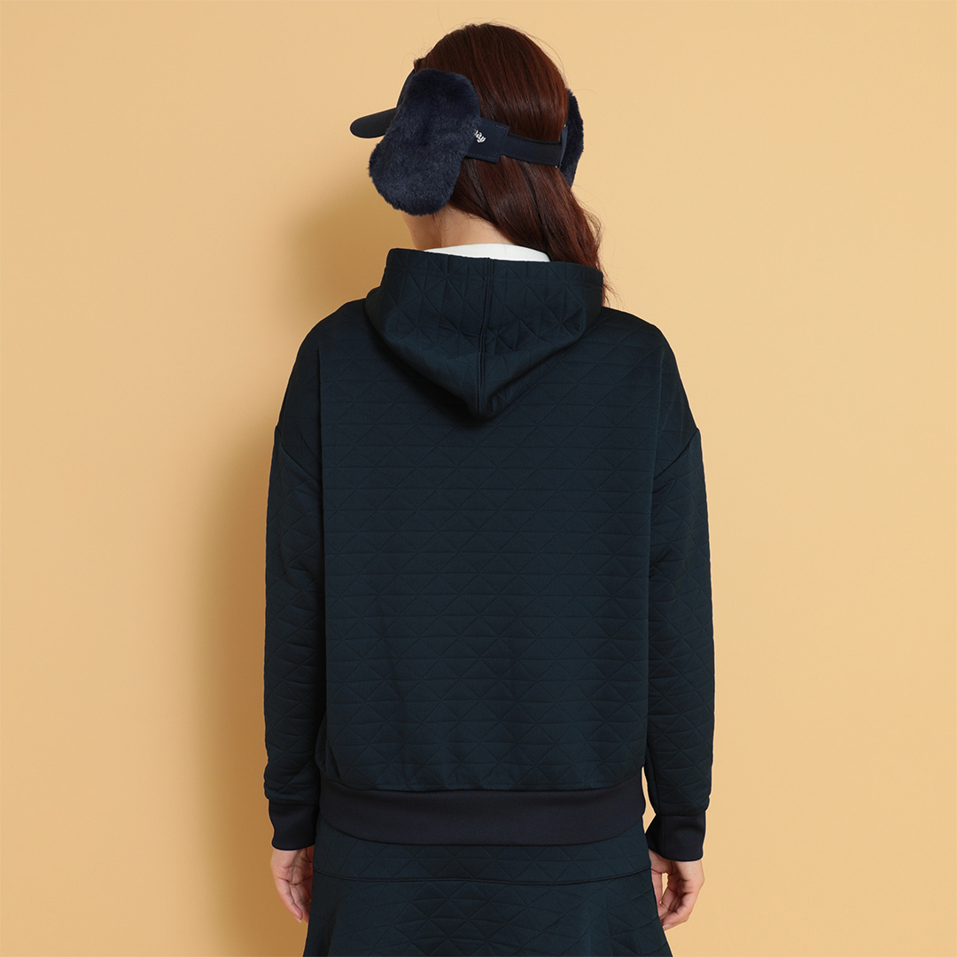 キルトスウェットフルジップパーカー (WOMENS)