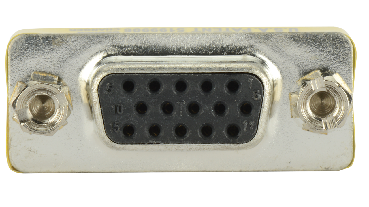 V5 - Economy D-SUB Coupler and Adapter VGA Female to Female Panel Mount