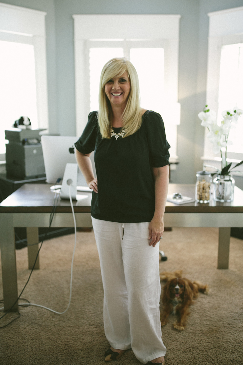 "Kirby stays under my desk all the time, right by my feet," says Angie. "He is my little shadow." "Kirby stays under my desk all the time, right by my feet," says Angie. "He is my little shadow."