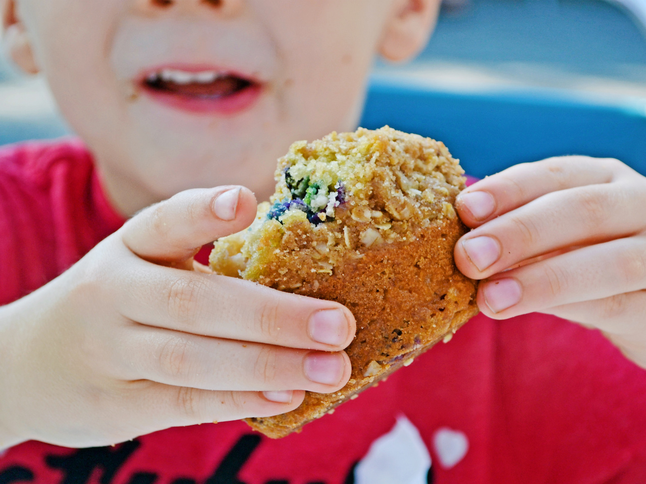 There were more crumbs on the table than in his mouth. Good eats at the Louisville Farmers Markets