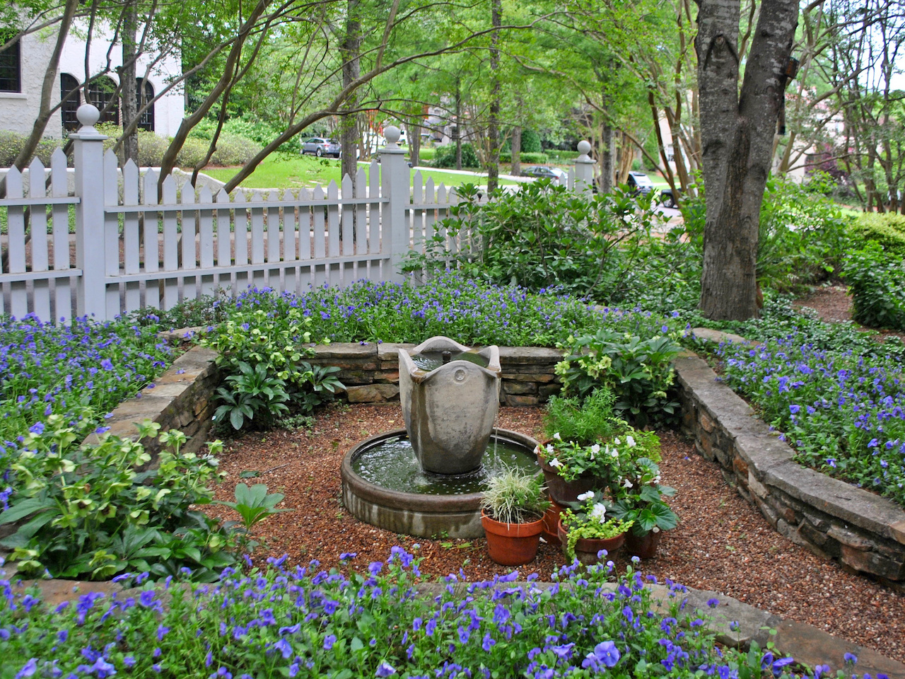 "We change the beds out two times per year," says Jeanne. "In fall with pansies and violas and in spring with begonias." "We change the beds out two times per year," says Jeanne. "In fall with pansies and violas and in spring with begonias."