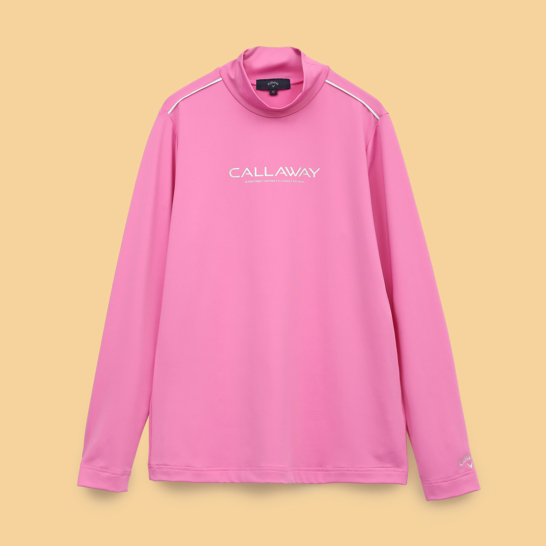 PGG ◾️長袖モックネック◾️ ピンク 長袖モックネックシャツ (WOMENS)