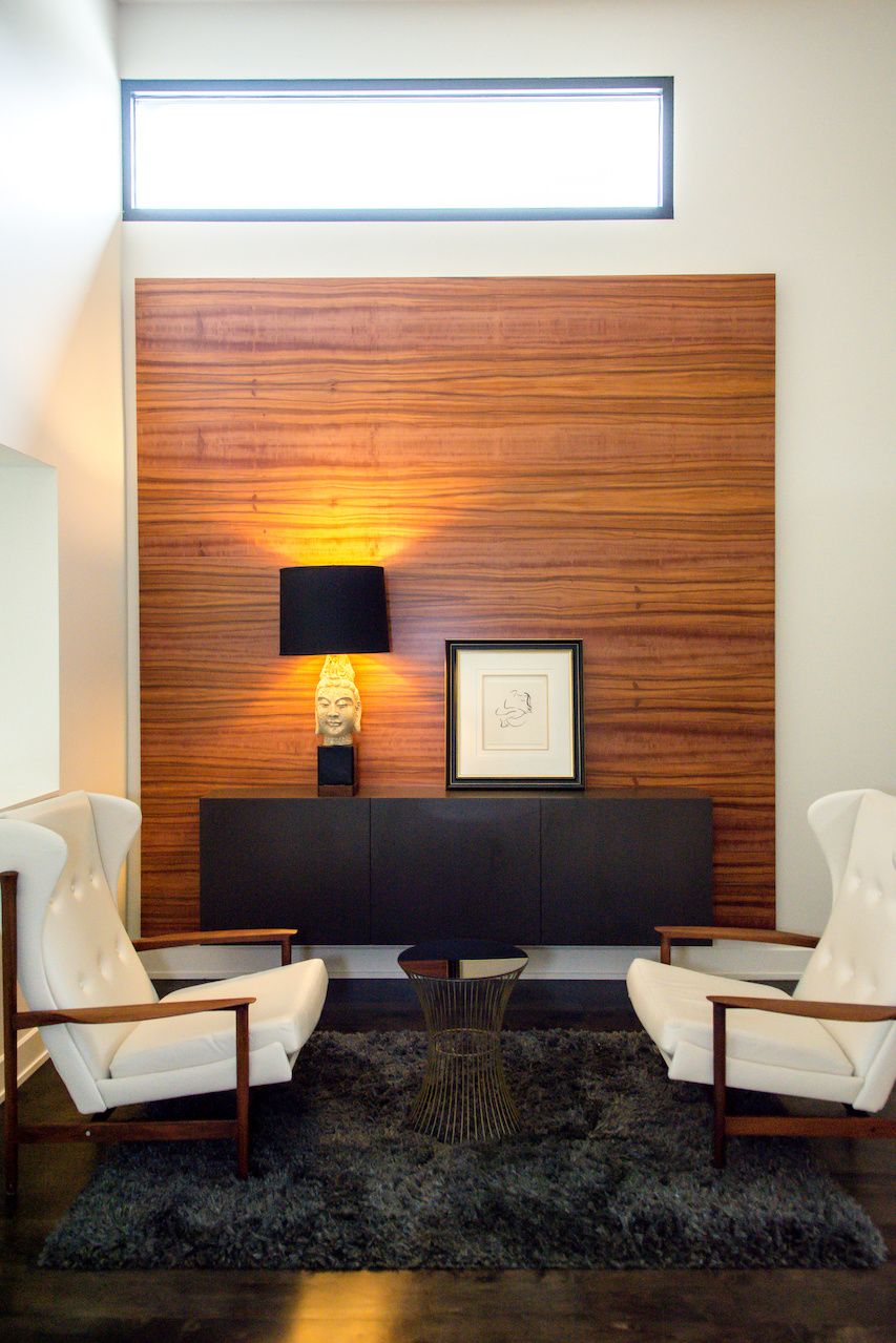 An alcove of style on the first floor From a Fallaway Lot to a Dream House