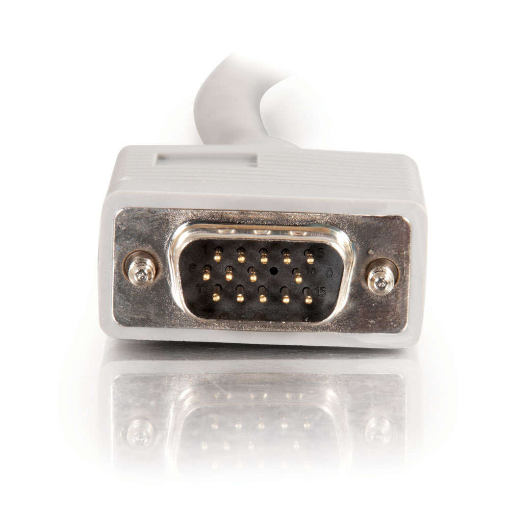 Premium Shielded HD15 SXGA M/M Monitor Cable with 90 Downward-Angled Male Connector
