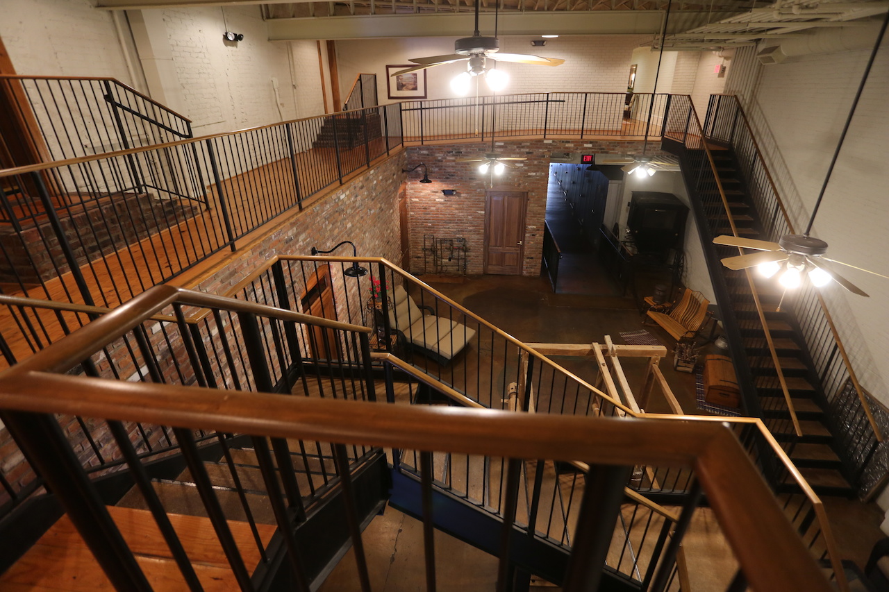 The staircases inside the Fox Briar Inn are like a web, and each leads to different levels that house various units. The staircases inside the Fox Briar Inn are like a web, and each leads to different levels that house various units.