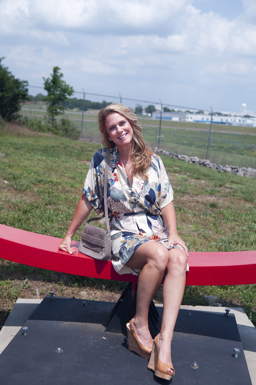 Arnita Ozgener for StyleBlueprint, wearing an $89 kimono dress found at Hemline.