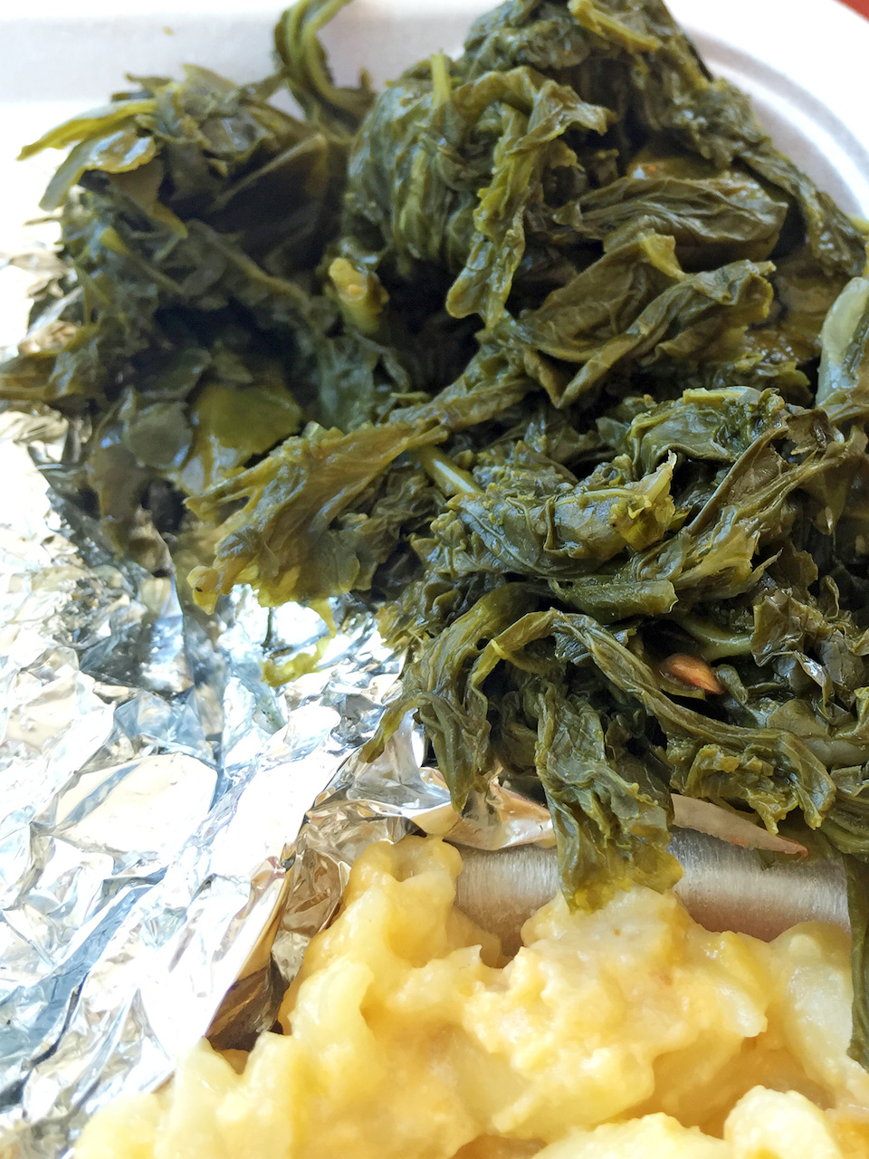 Greens so fresh, and all cooked without meat. Sweet Peaches, a new local restaurant in the West End of Louisville