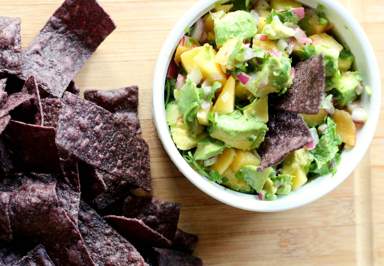 Peach Salsa with Avocado