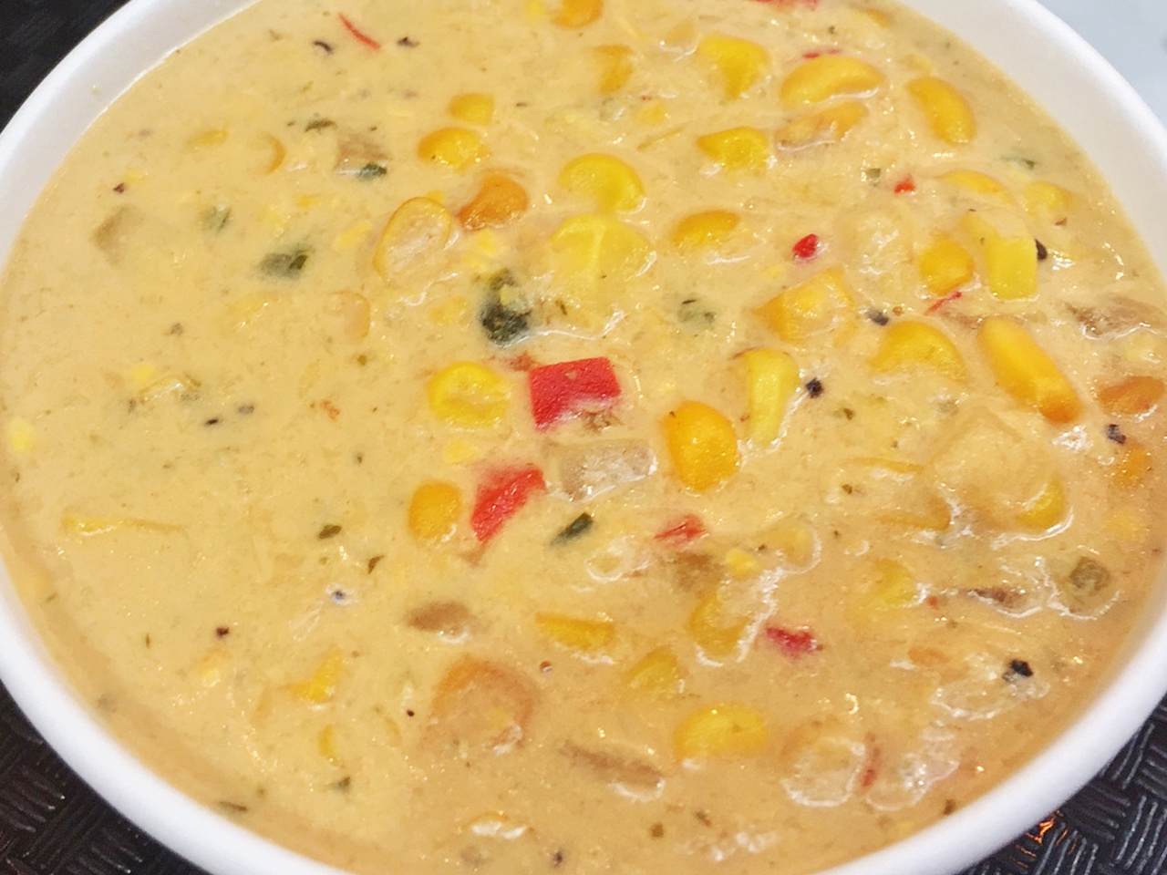 I could swim in this delicious corn side. Richard's Southern Fried jalapeno creamed corn