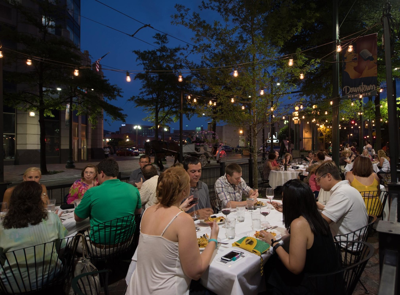 The Majestic's patio is right on Main Street, with a view of the trolley.| Image: Majestic Facebook Page The Majestic's patio is right on Main Street, with a view of the trolley.| Image: Majestic Facebook Page