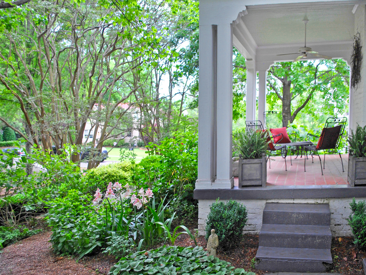 "We spend most of our time in our screened porch on back of house which we can use for 9 months a year," says Jeanne. "We spend most of our time in our screened porch on back of house which we can use for 9 months a year," says Jeanne.